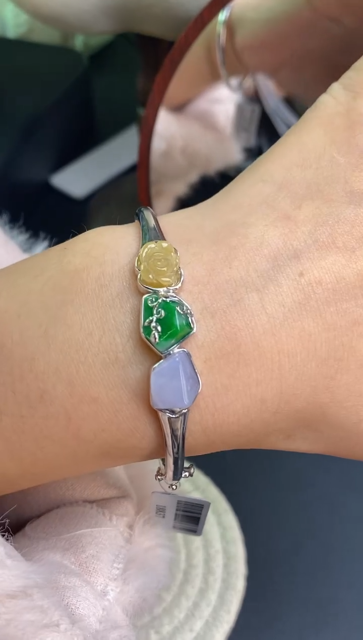 颈饰银S925镶嵌翡翠﹌****㈎净货18837