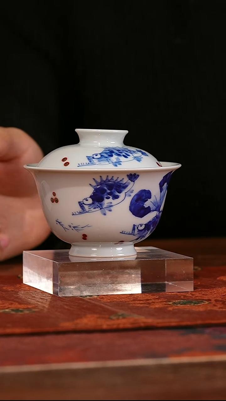 瓷姑娘-小桥窑八大题材盖碗