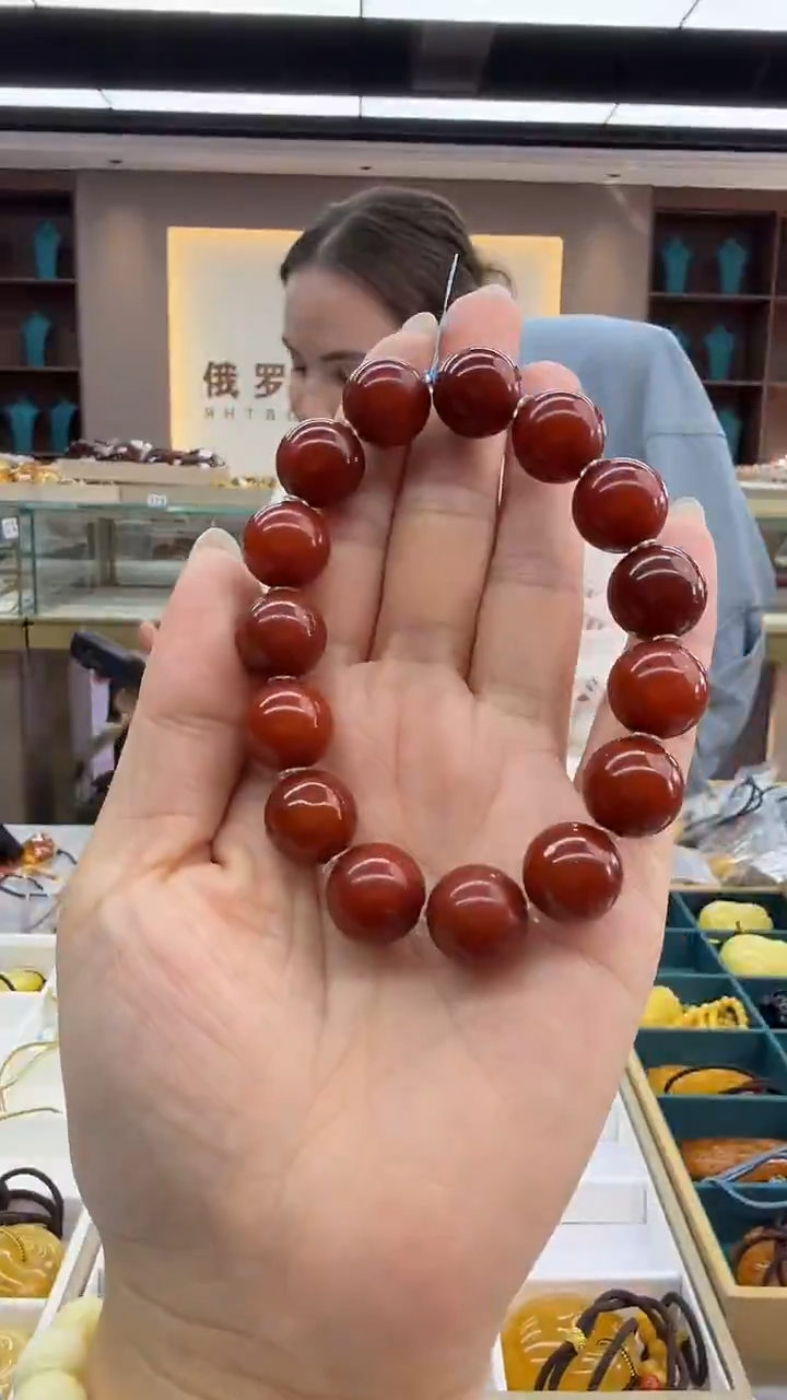 手链琥珀未镶嵌268秒拍号 假一罚三 13mm