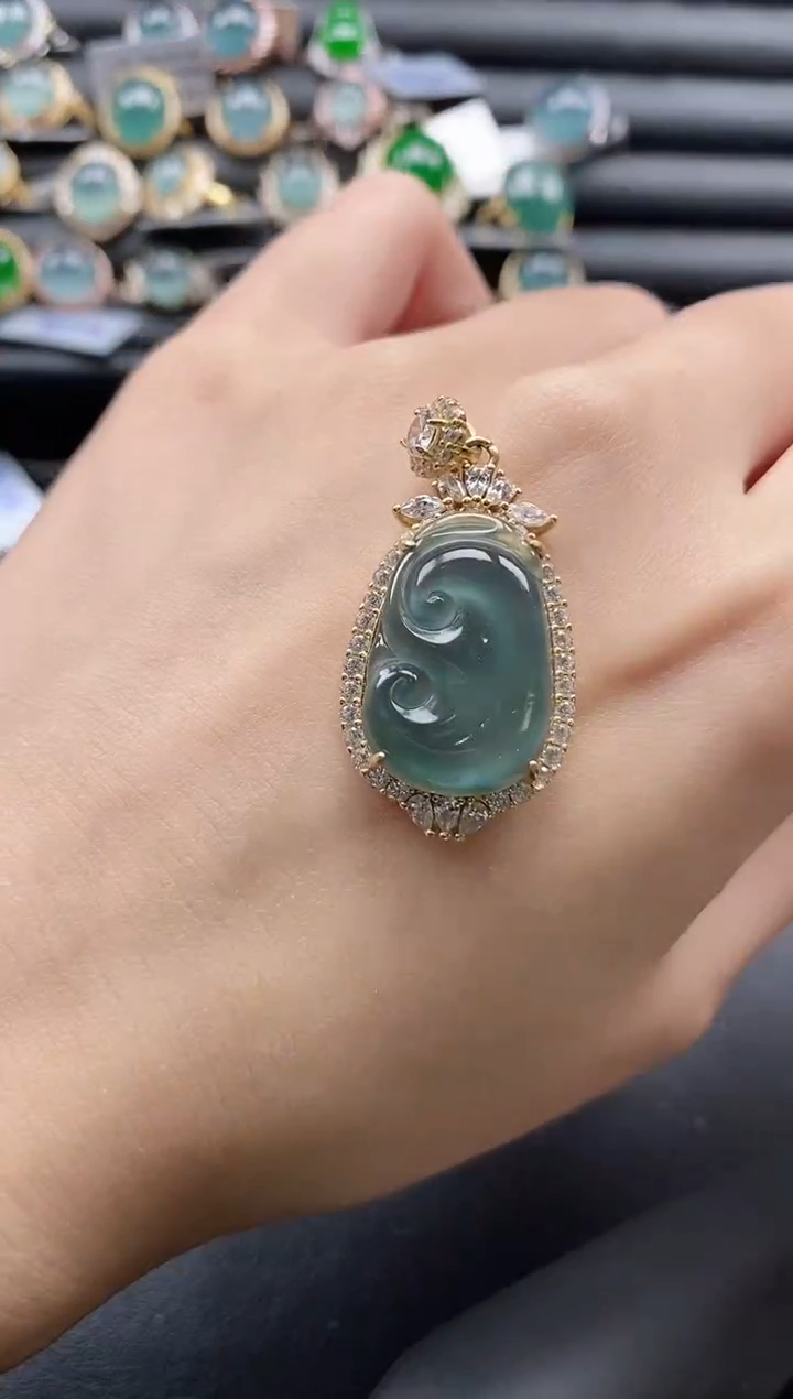 【闪购商品】翡翠戒指银S925镶嵌1111