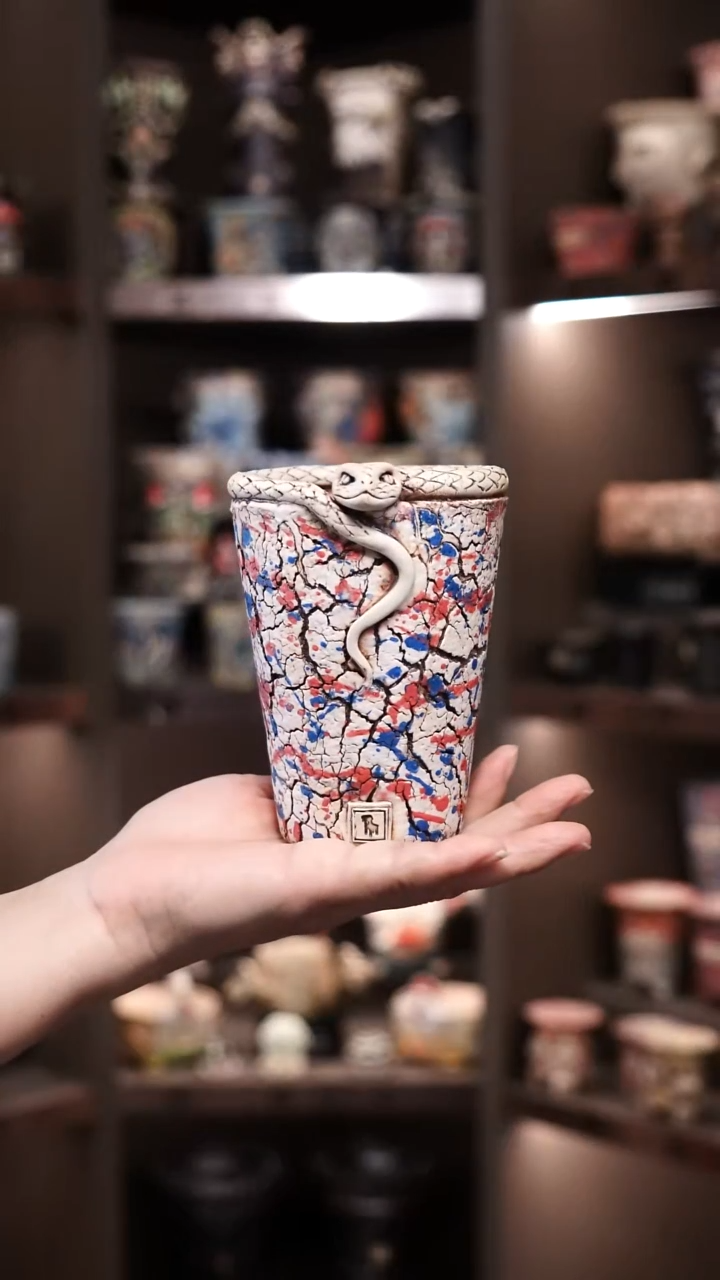 猫*泰国进口手工花盆个性创意花盆