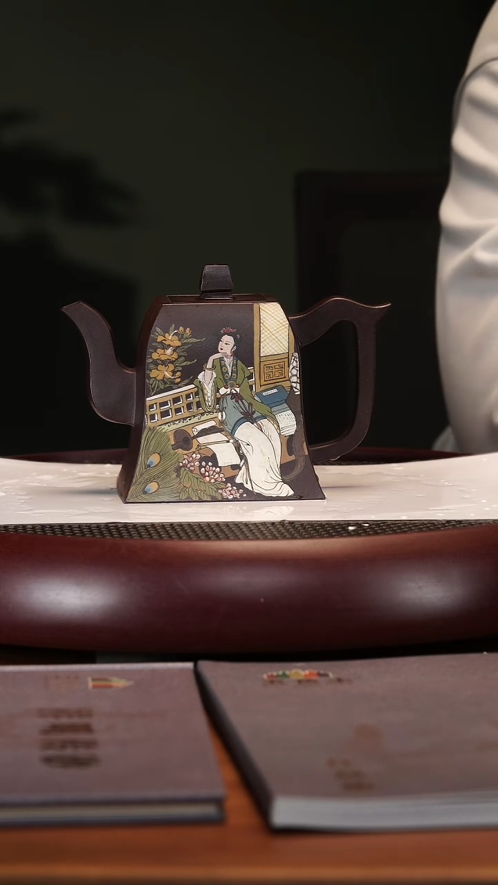 【闪购商品】紫砂茶壶2153YXM四方金钟老紫泥460cc