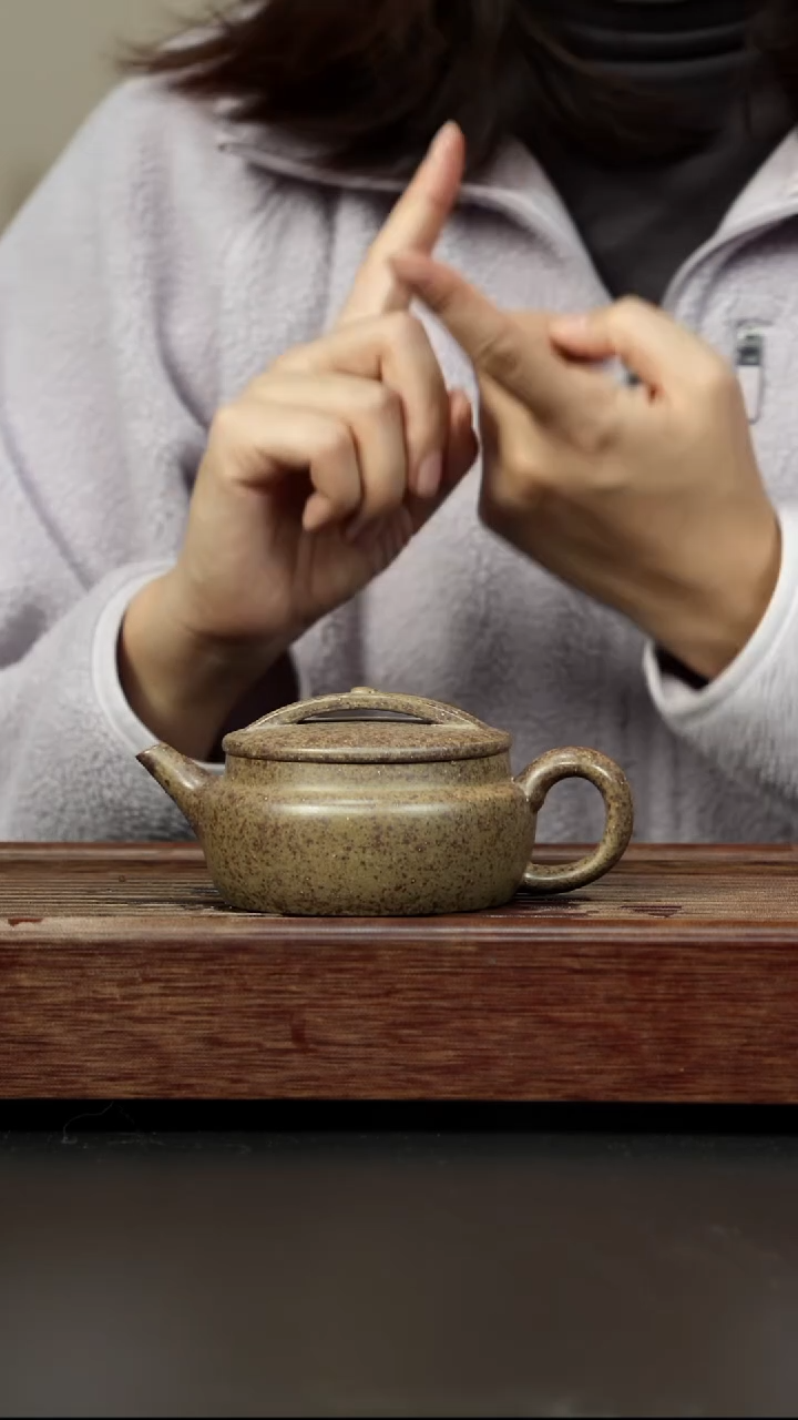 紫砂茶壶本绿柴烧 汉瓦