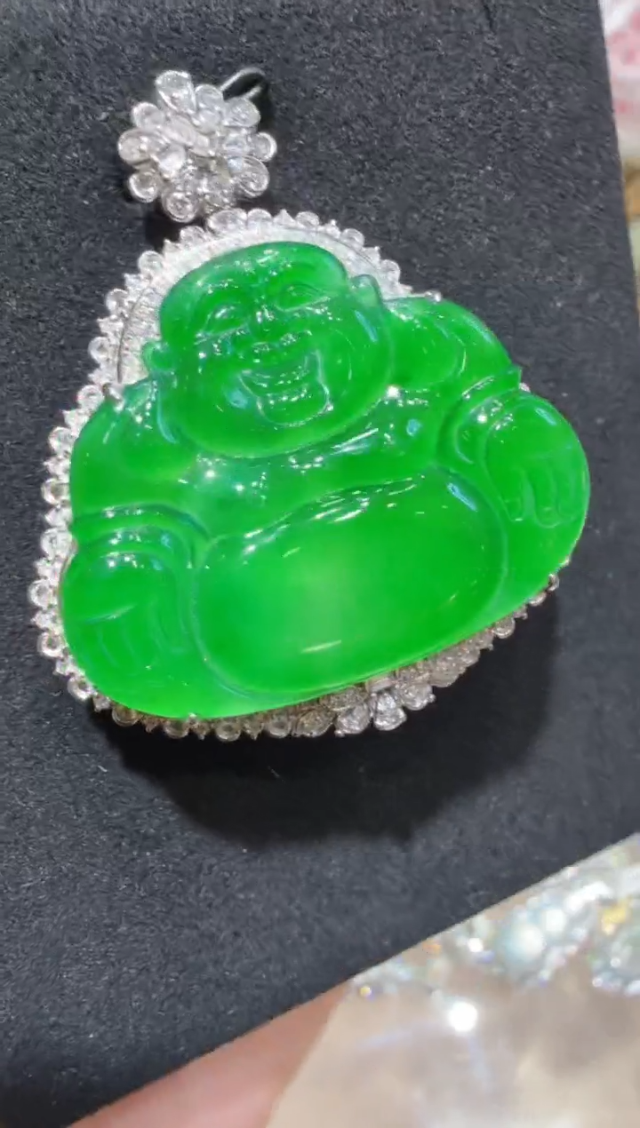 吊坠(不含链)18K金镶嵌翡翠多样性团购发一件