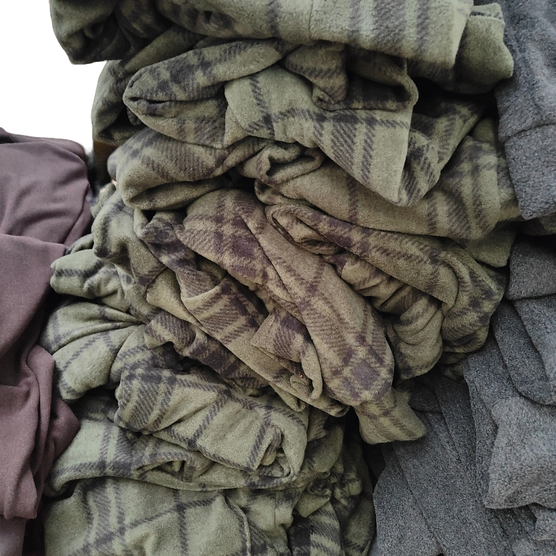 绿格摇粒绒家居服柔软