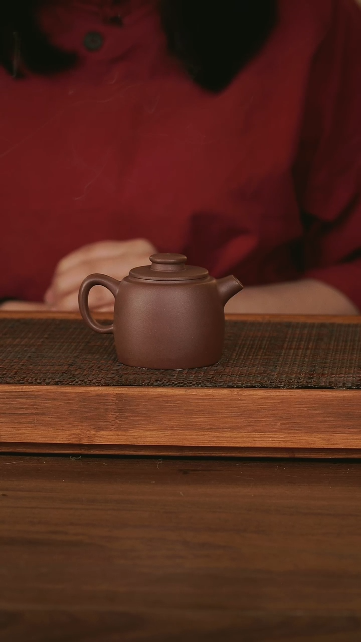 【闪购商品】紫砂茶壶巨轮壶100cc 老紫泥 