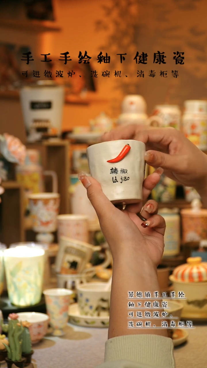 【闪购商品】杯景德镇高温釉下彩&A874