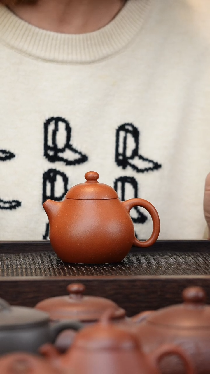 【闪购商品】紫砂茶壶微瑕朱泥145cc文旦壶