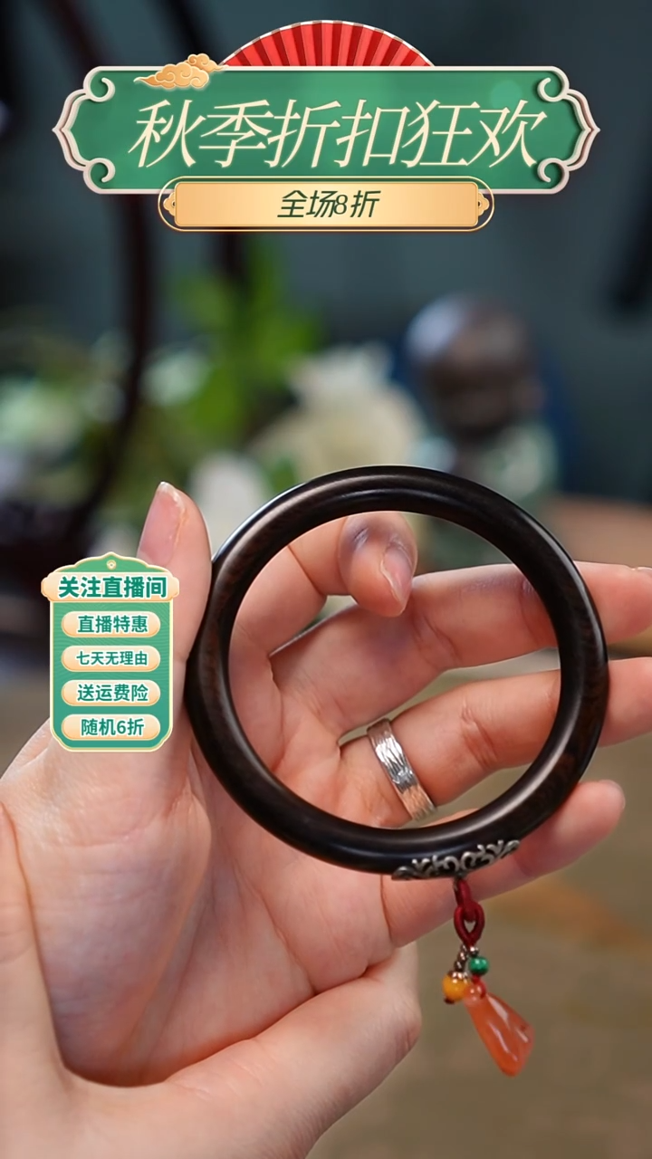 银S925镶嵌南红玛瑙手镯咖*咖手镯