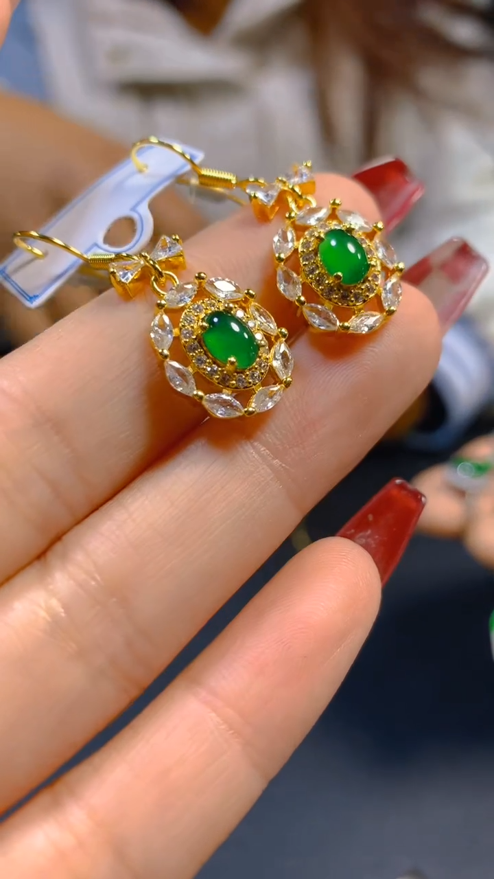 【闪购商品】翡翠耳饰未镶嵌0531704027多样性发一