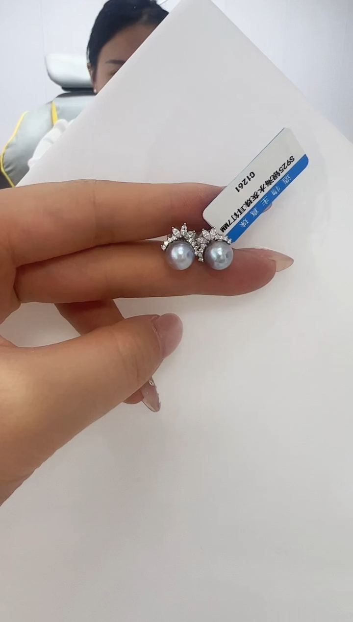 【闪购商品】海水珍珠DA银S925镶嵌c1261 耳饰7
