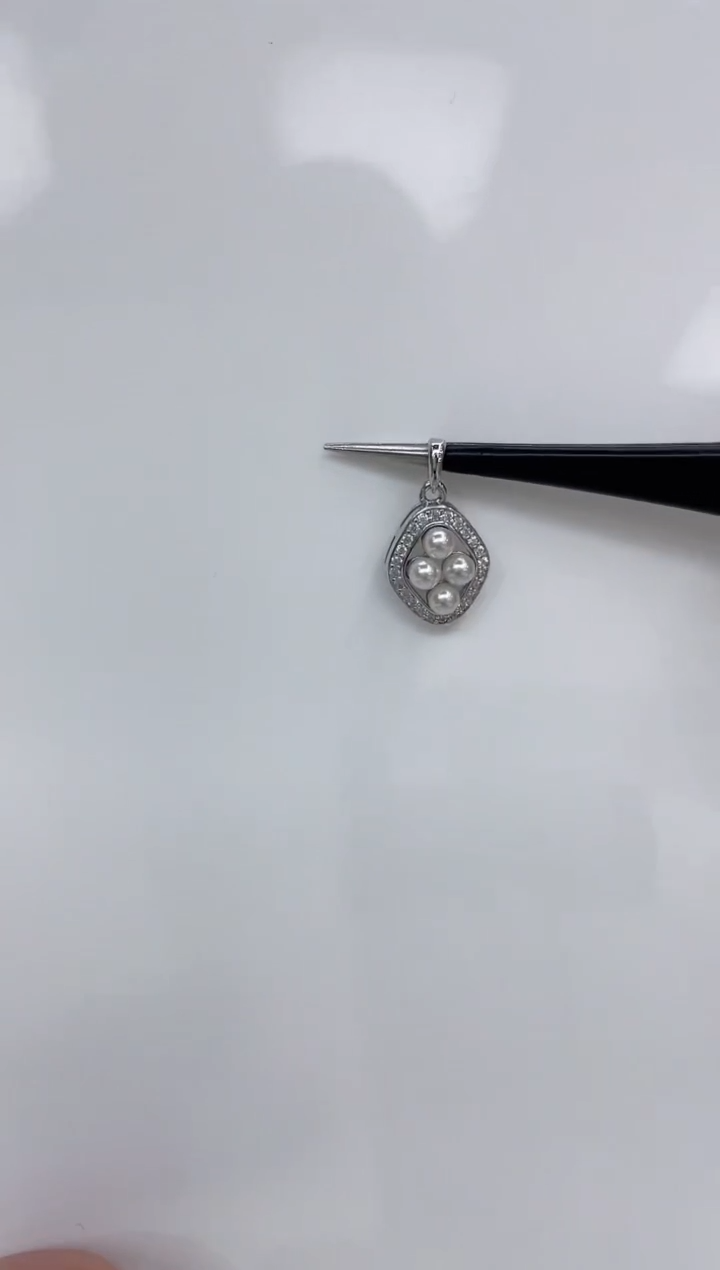 【闪购商品】海水珍珠吊坠(不含链)银S925镶嵌海水珍珠吊坠