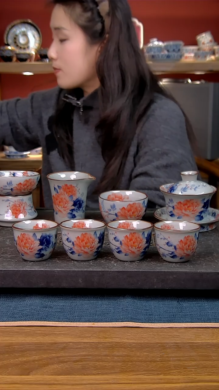 简装家用款8件套 老陶泥开片纹陶瓷茶具