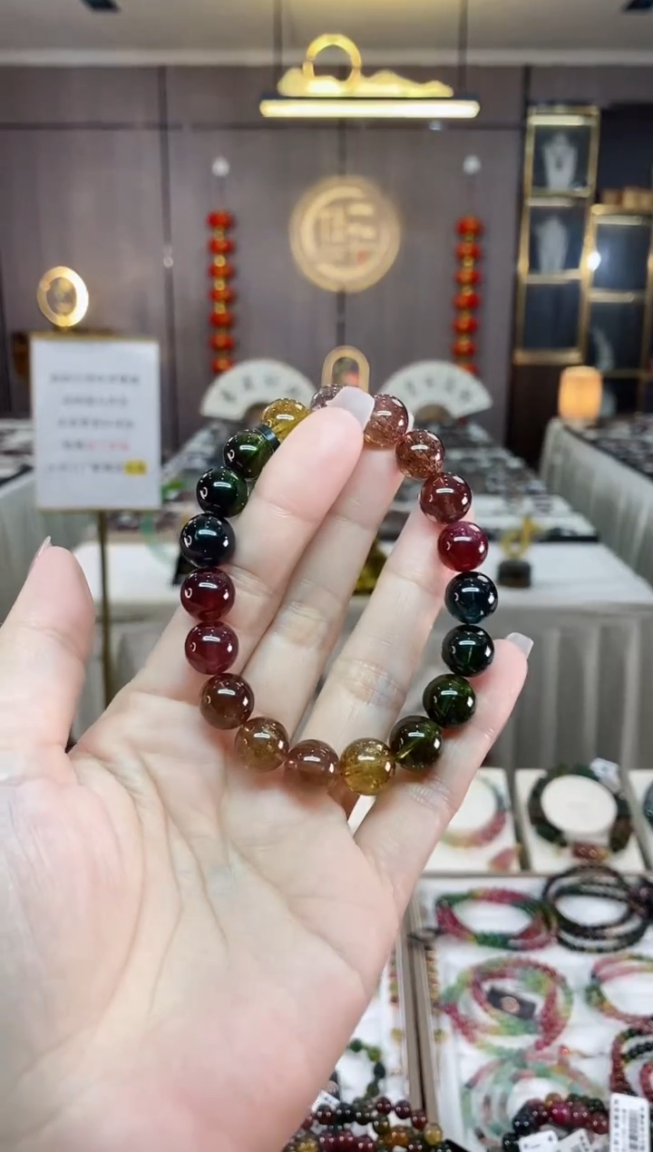 【闪购商品】碧玺单圈手串10mm+未镶嵌（多样性发一条）hon