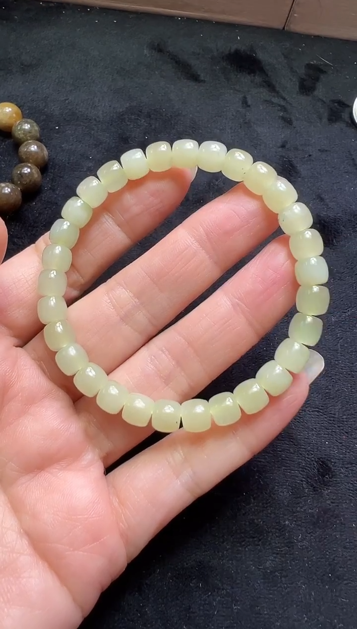 颈饰未镶嵌和田玉117号链接卡7mm微瑕疵