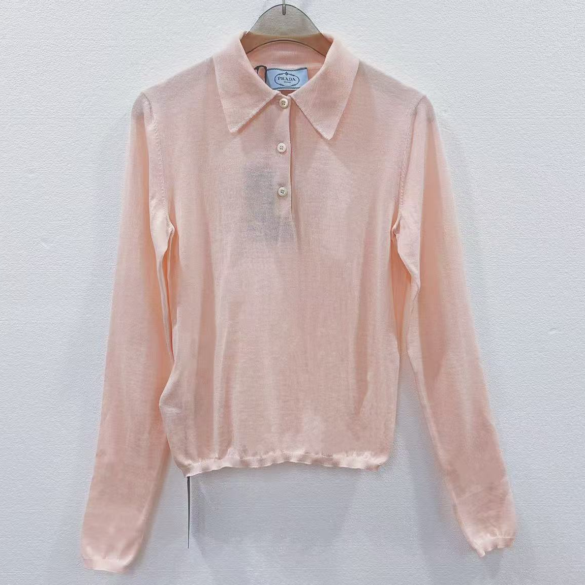 未使用 Prada/普拉达 纯色长袖Polo衫