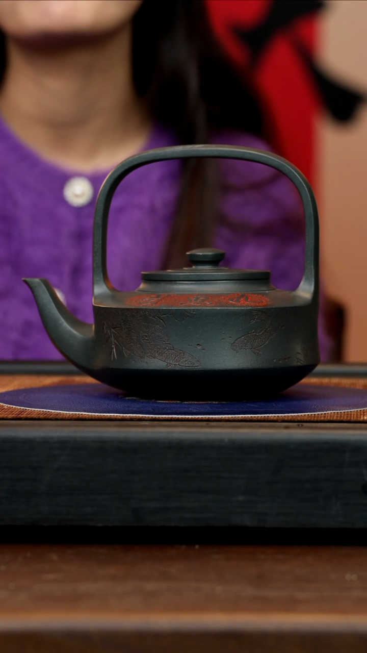 【闪购商品】紫砂茶壶WXJ 绿泥 提壁提梁 700cc