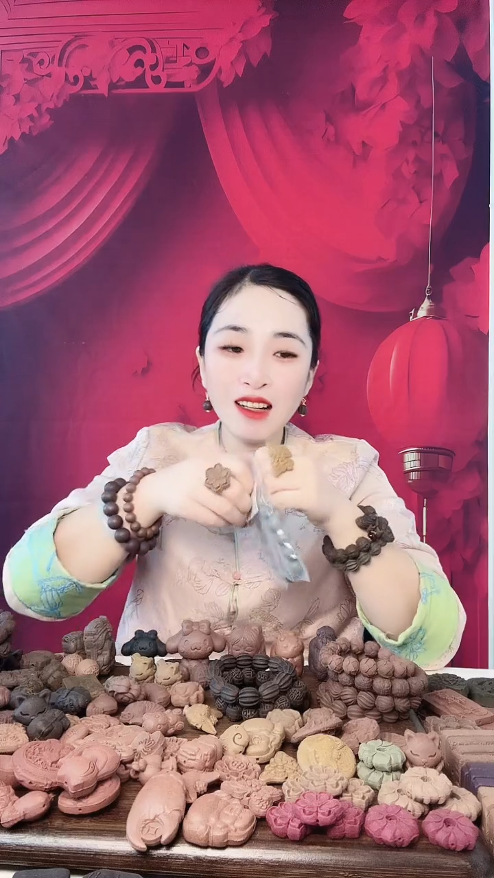 【闪购商品】泥塑荷摇清梦手串15颗