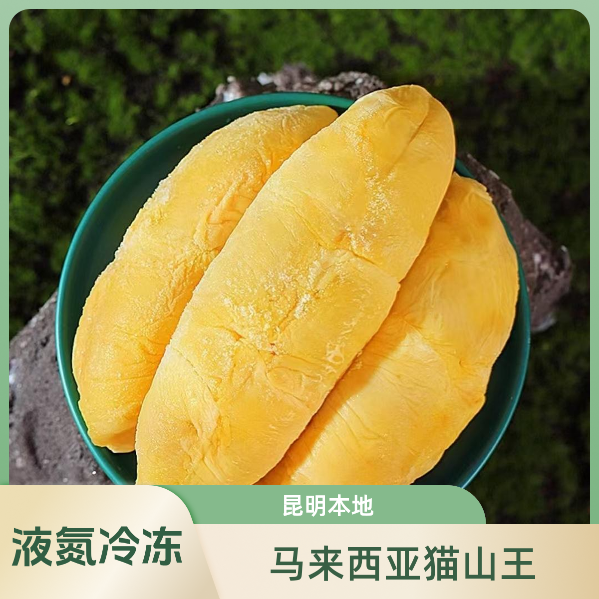 7号马来西亚猫山王D197核小 液氮冷冻鲜榴莲 昆明同城小时达 市斤猫山王马来西亚