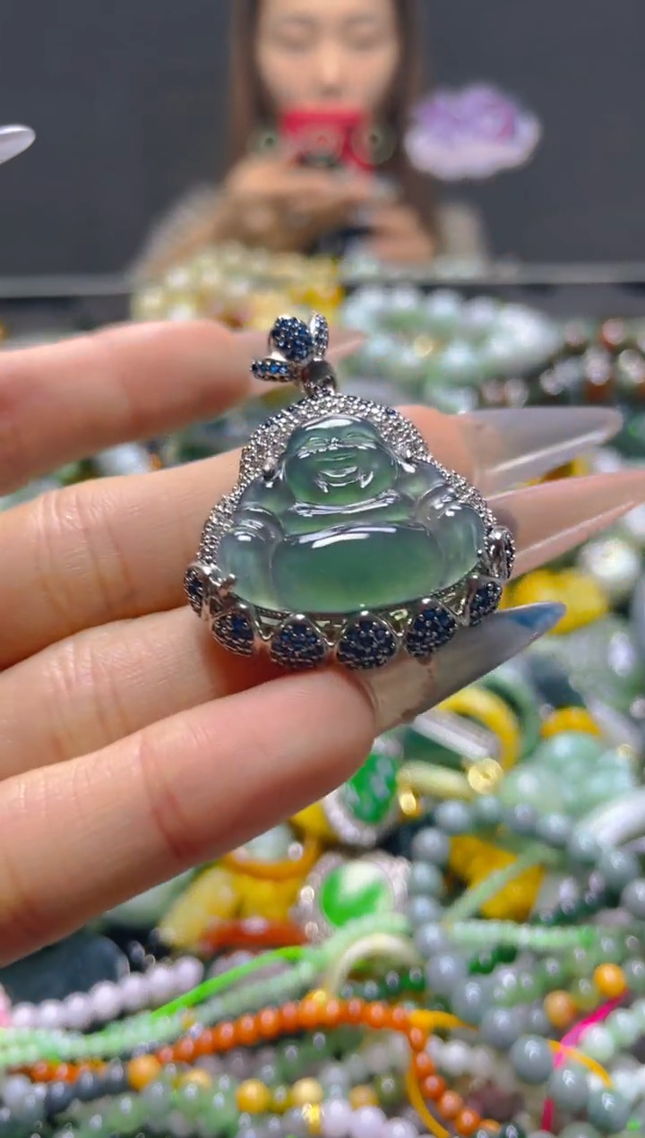 颈饰未镶嵌翡翠/X/翡翠A货，一件也是批发价