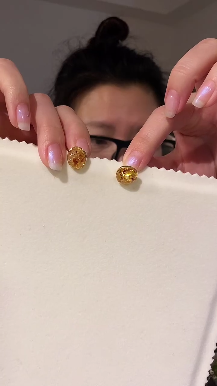 【闪购商品】琥珀手链未镶嵌花珀耳钉