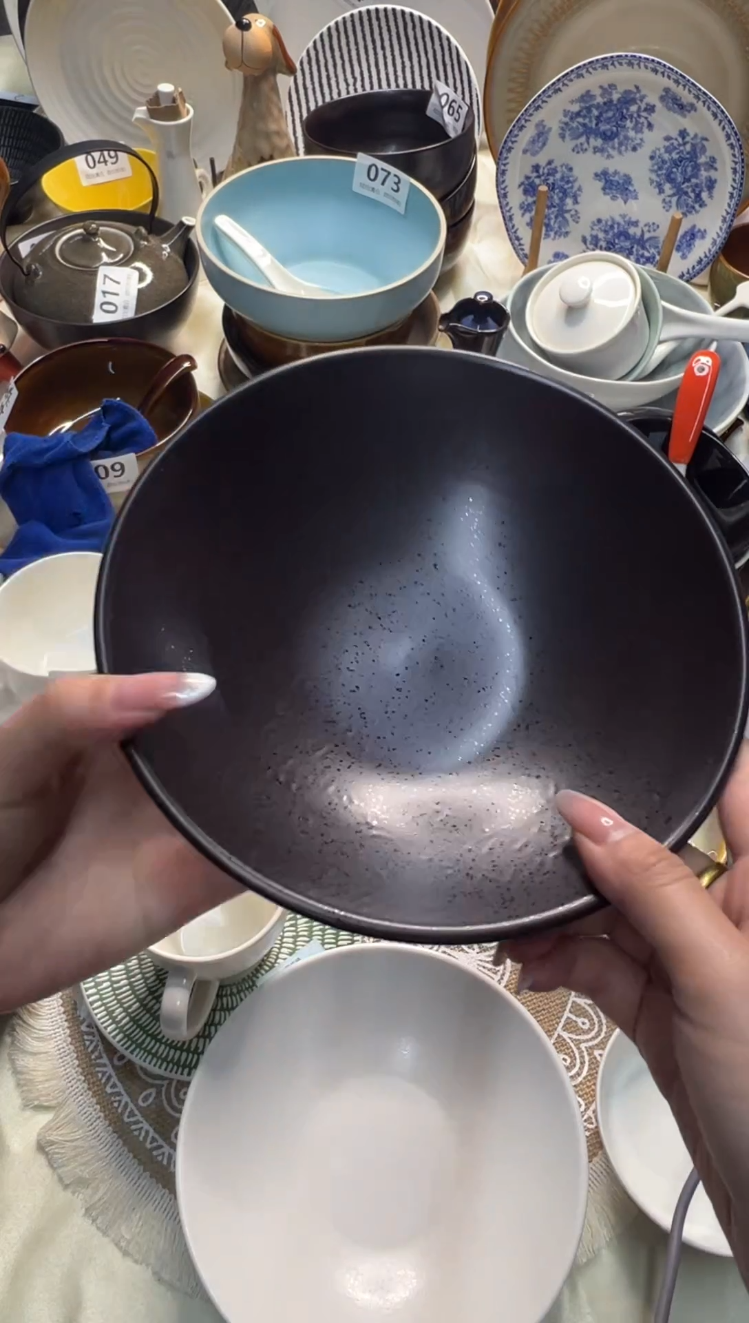 新骨瓷090瑕疵  冰点 棕 7,5寸矮口碗