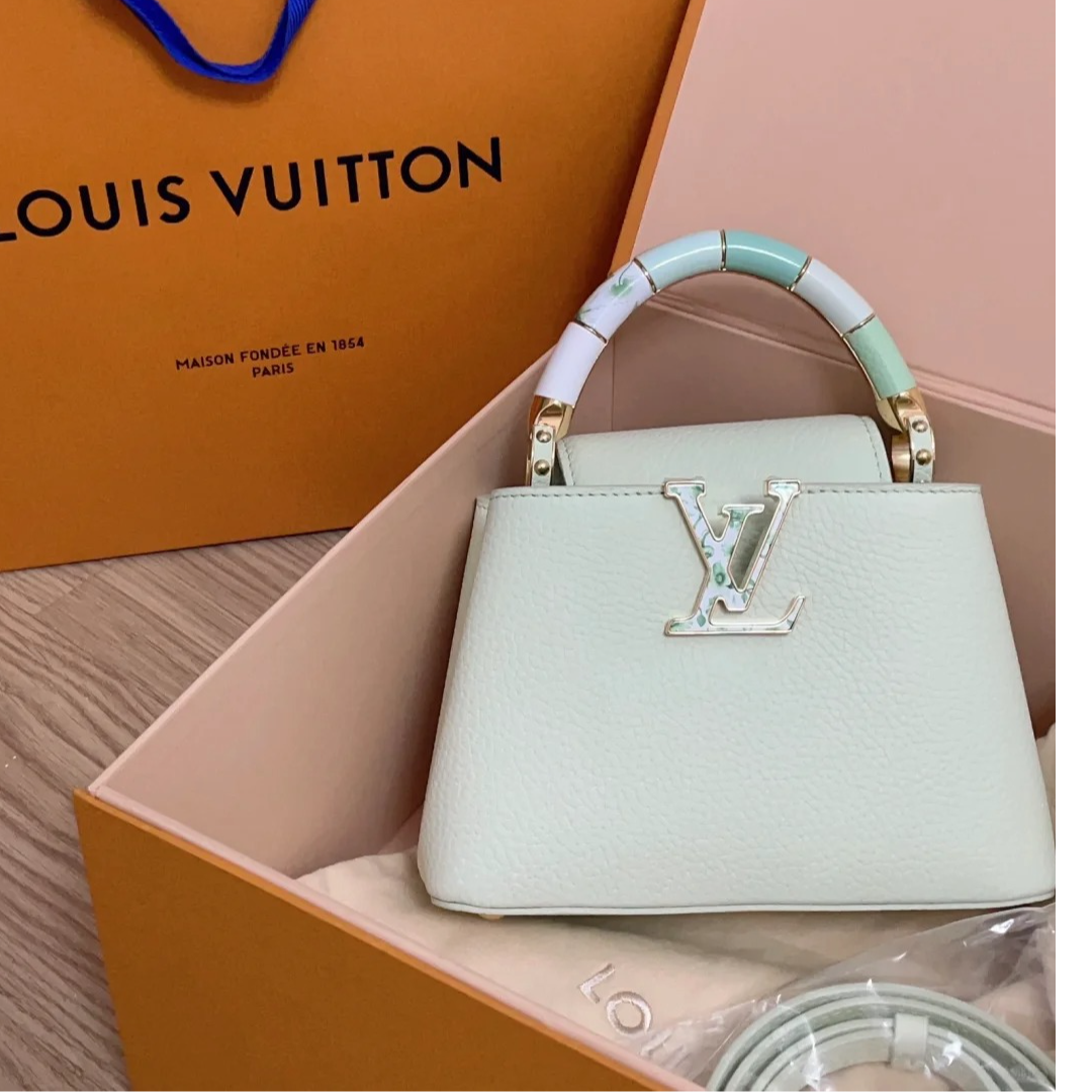 未使用 LouisVuitton/路易威登 小花JerryCap Mini陶瓷竹节手柄包