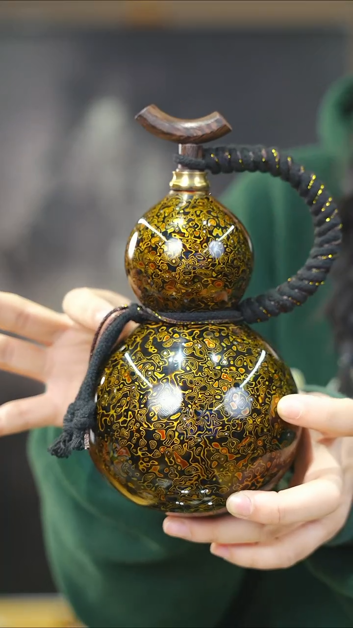 【闪购商品】XG216漆艺酒葫芦不包手串及旋转底座