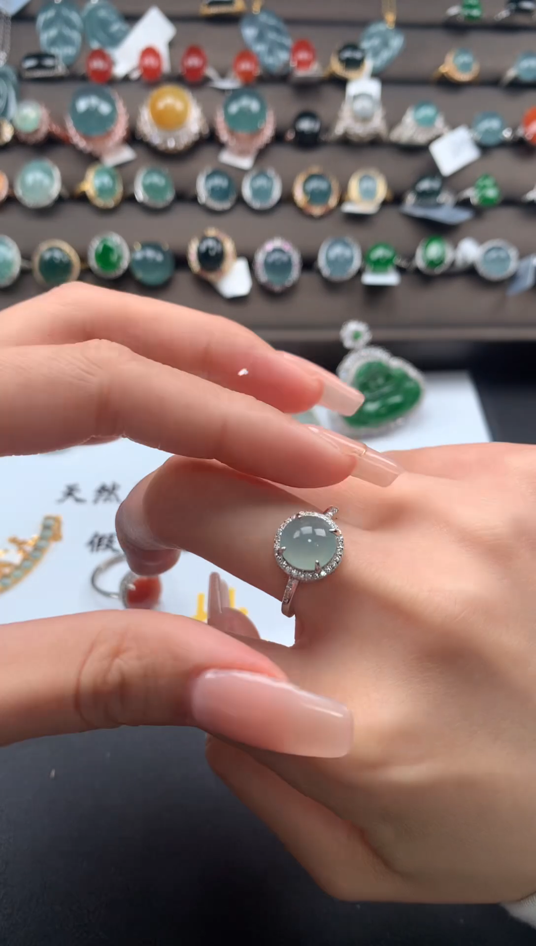 【闪购商品】翡翠戒指银S925镶嵌3213213213