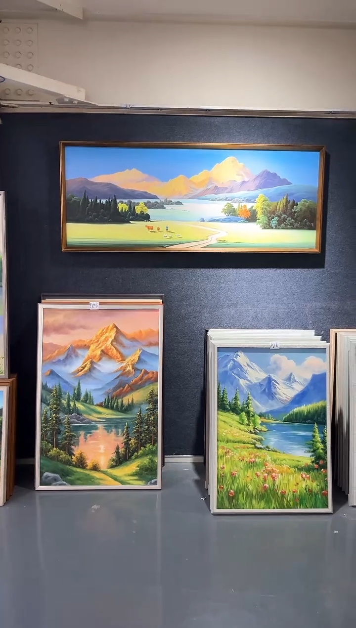 油画手绘油画金山60*180