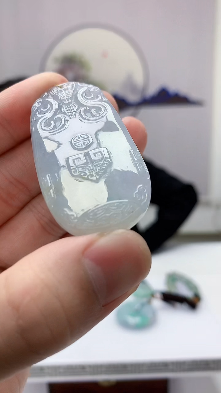 【闪购商品】定制翡翠未镶嵌4852bb-毛货挂66