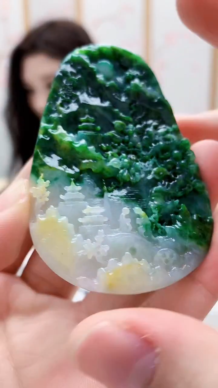 未镶嵌定制翡翠4829bb-毛货挂件78