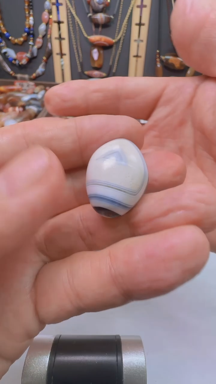 玛瑙/玉髓颈饰未镶嵌橄榄30*21