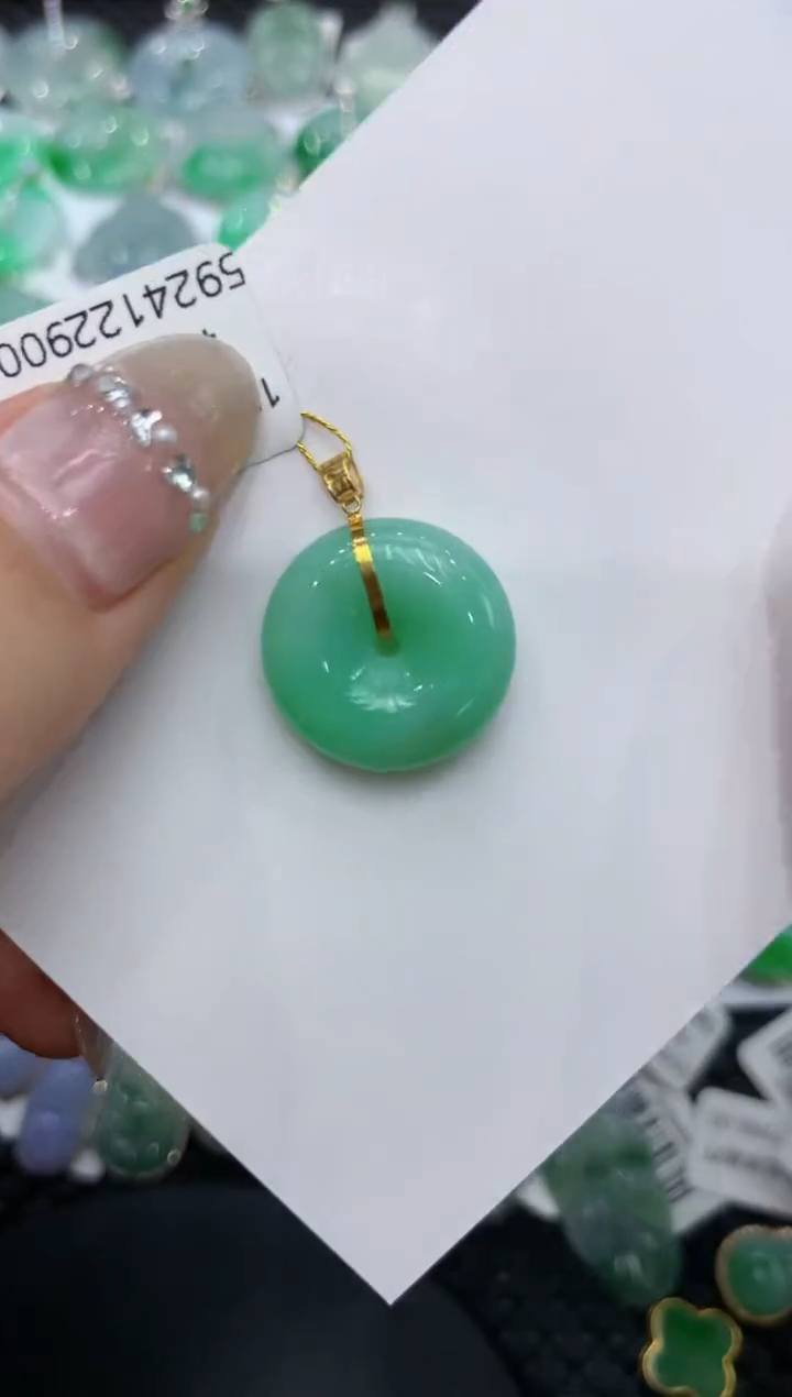 【闪购商品】翡翠颈饰18K金镶嵌222222222