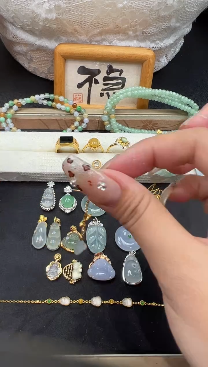 【闪购商品】翡翠吊坠(不含链)18K金镶嵌勿拍