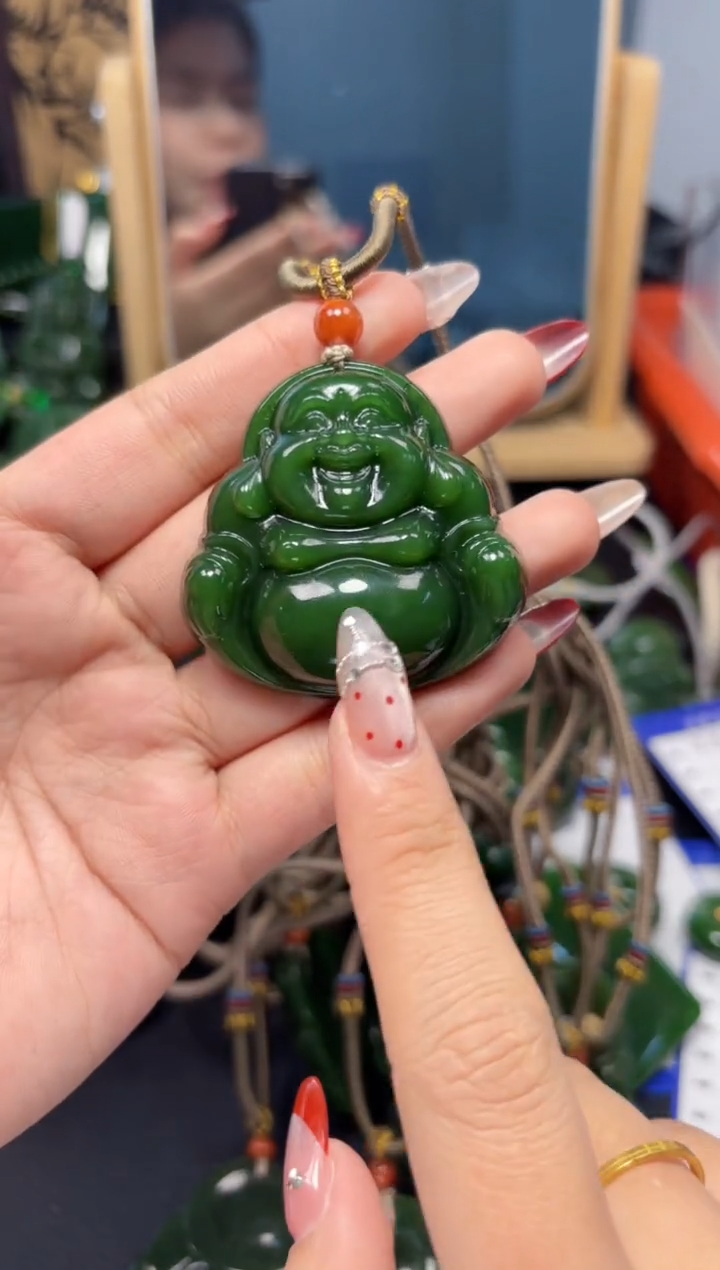 【闪购商品】和田玉（碧玉）吊坠(赠链)未镶嵌1