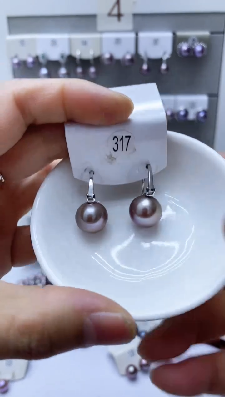 【闪购商品】淡水珍珠耳饰银S925镶嵌317