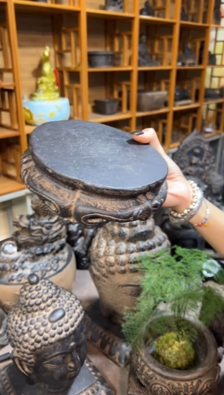陶土【火山泥】金箍坛底座