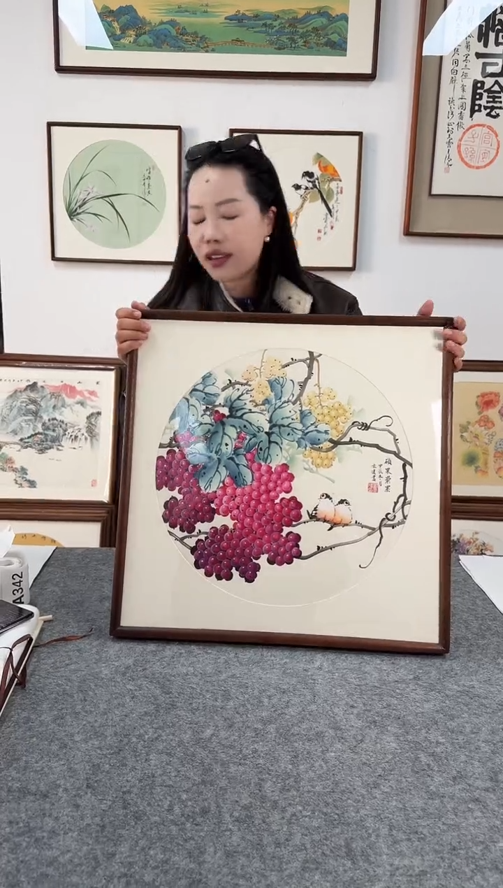 书法刘亦凌03-53*53绘画手绘同款
