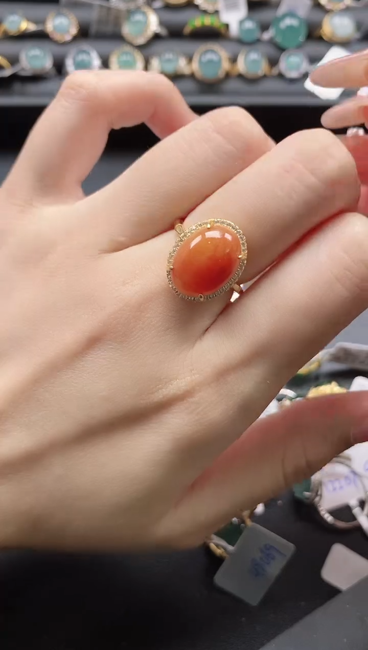 【闪购商品】翡翠戒指银S925镶嵌1111