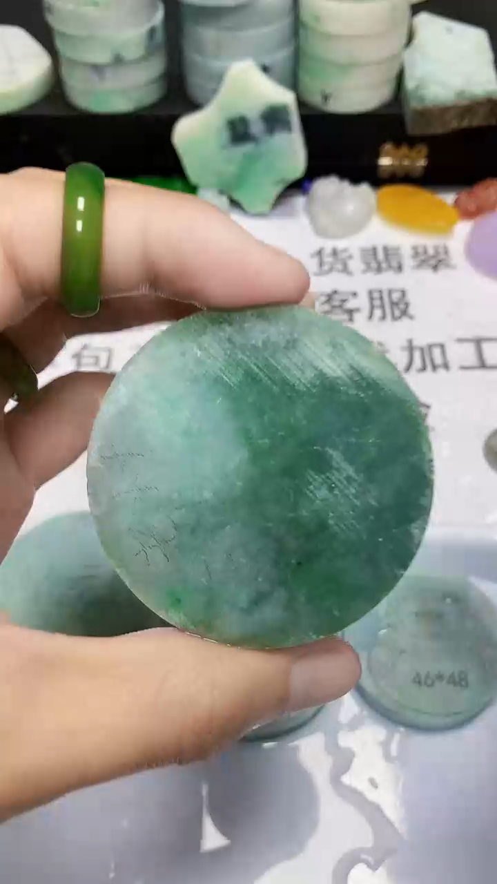 翡翠裸石缅甸天然翡翠A货928