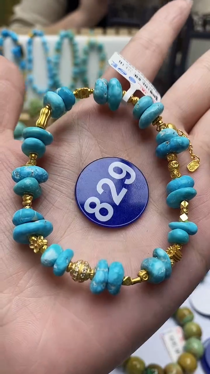 绿松石未镶嵌手链829