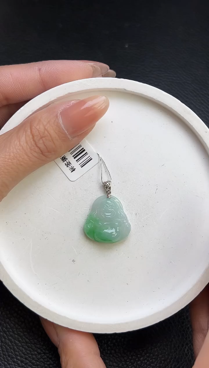 【闪购商品】翡翠颈饰18K金镶嵌KH839 小佛