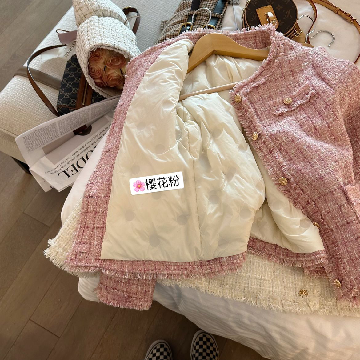 【当天发+运费险】充绒内胆小香风法式高级感外套设计感Q933