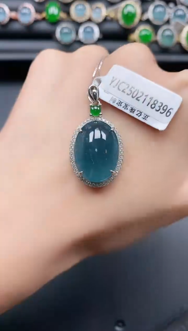 翡翠戒指银S925镶嵌11