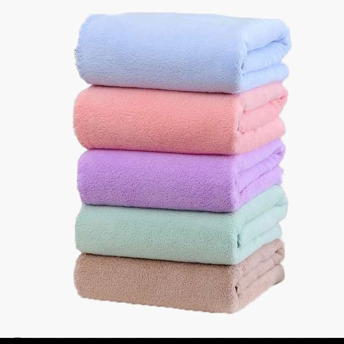 【小艾专属】珊瑚绒毛巾薄款吸水洗澡毛巾【颜色随机】拍一发二