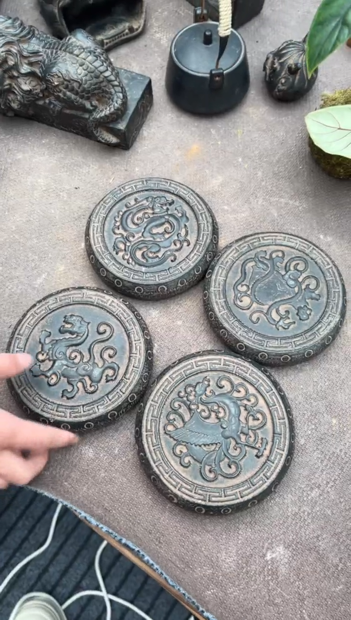 陶土【火山泥】四神兽底座一套