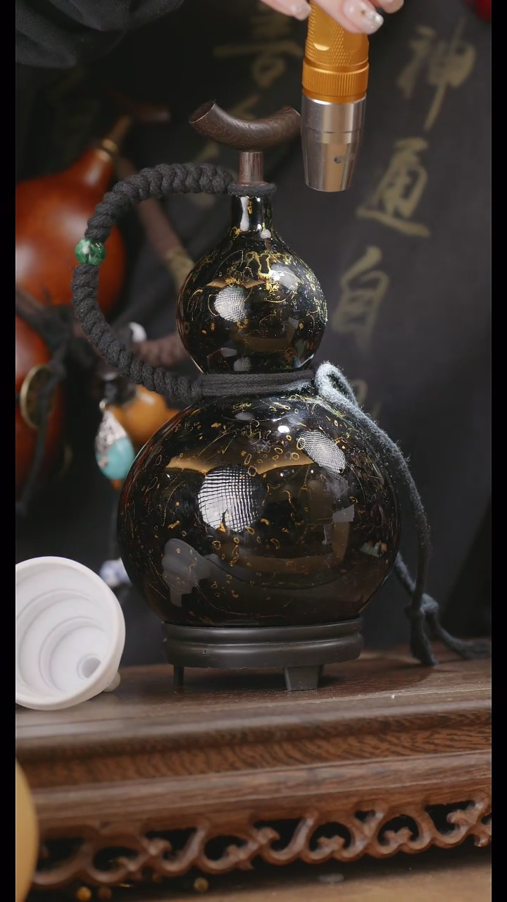 【闪购商品】182号精品天然大漆工艺防渗内胆酒葫芦~