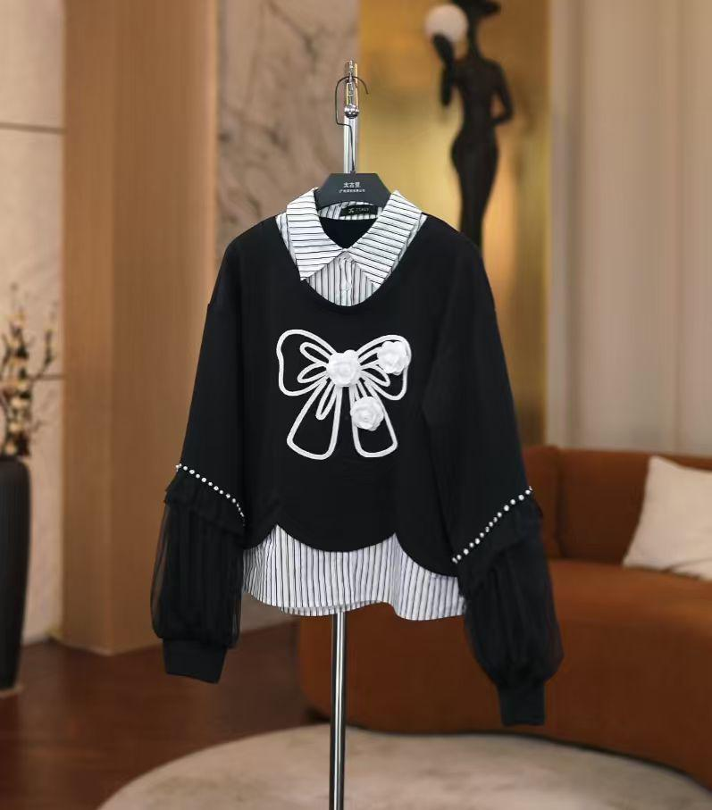 秋冬轻奢简约舒适感设计重工显瘦气质卫衣JT-A2115