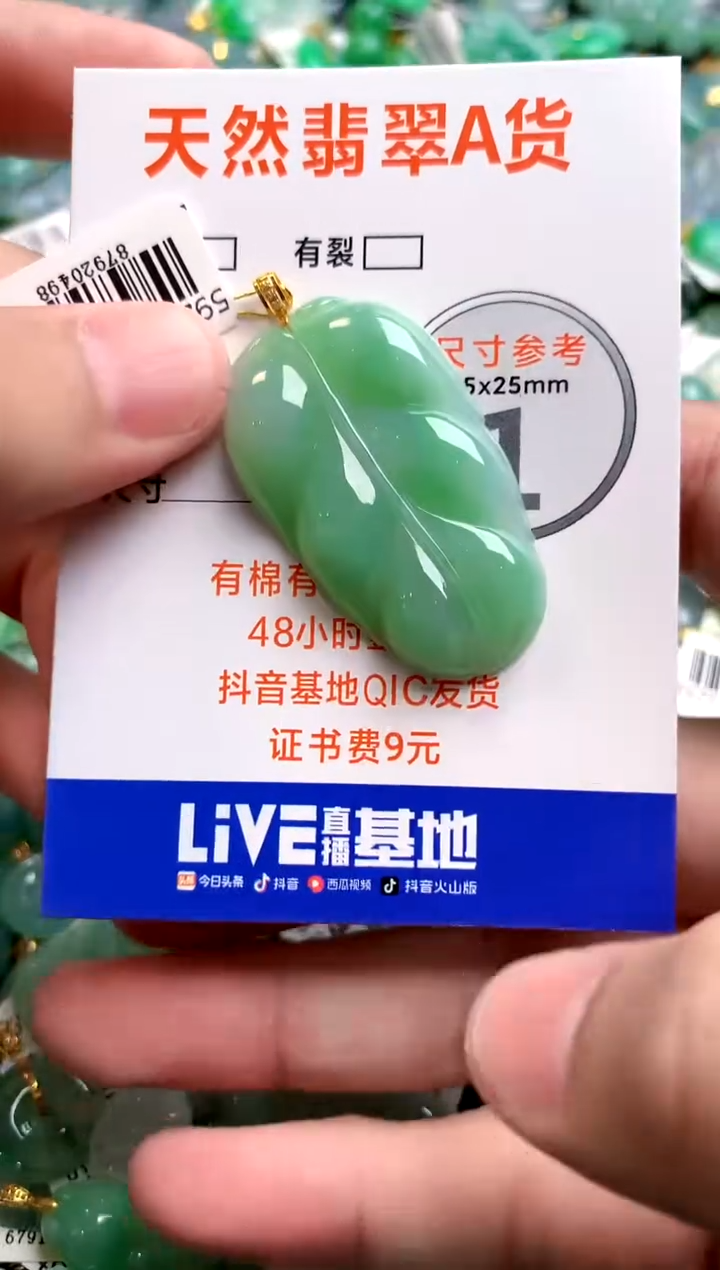 颈饰18K金镶嵌翡翠0399286479